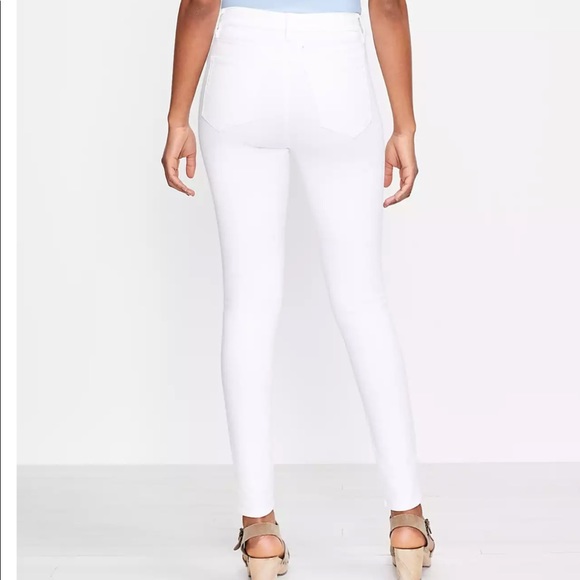 LOFT Plus High Waist Skinny Jeans in White, NWT - Picture 2 of 14